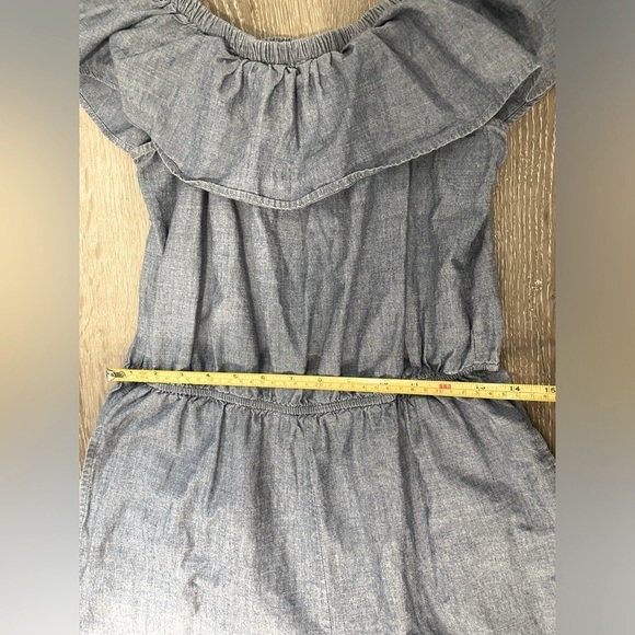 Vero Moda Off Shoulder Chambray Jumpsuit Size Medium - Picture 8 of 14